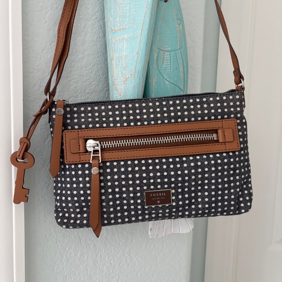 Fossil Handbags - Fossil Denim and Leather Crossbody